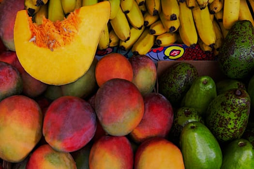 Close-up of fruits at a market stall