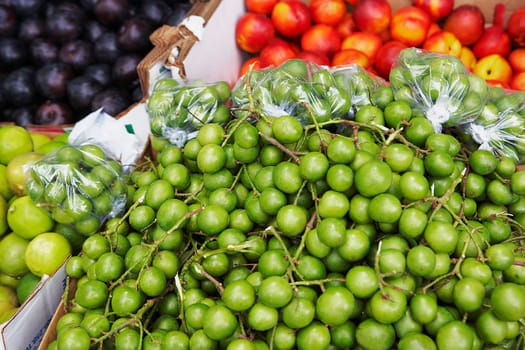 Close-up of fruits at a market stall