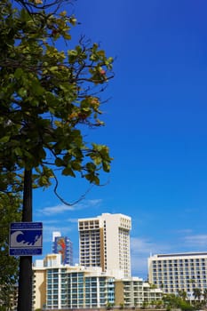 Signboard on a pole, San Juan, Puerto Rico