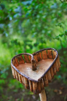 Close-up of a bird feeder