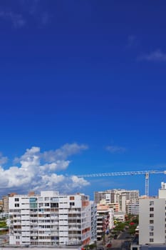 High angle view of buildings in a city
