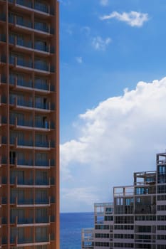 Buildings at the seaside