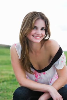 Portrait of a young woman smiling