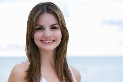 Portrait of a young woman smiling