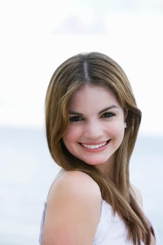 Portrait of a young woman smiling