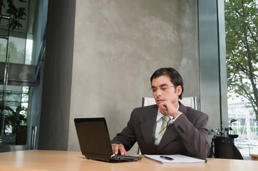 Businessman working in an office