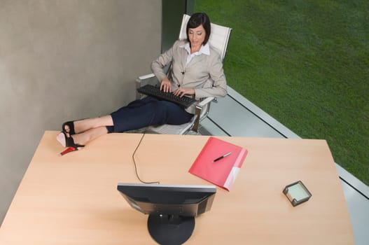 Businesswoman working in an office