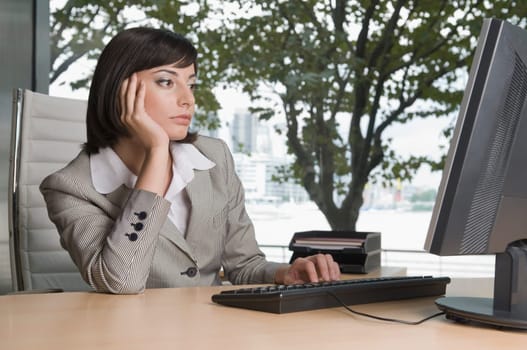 Businesswoman working in an office