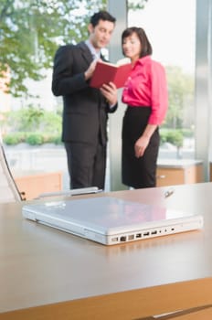 business executives working in an office