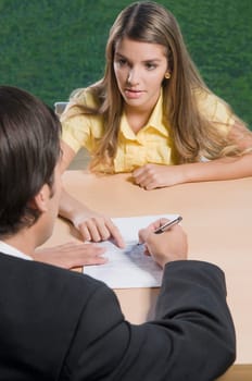 business executives working in an office