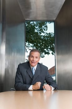 Portrait of a businessman looking upset