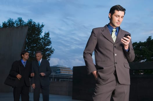 Businessman using a mobile phone