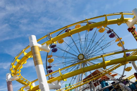 Rides on Santa Monica Pier, California