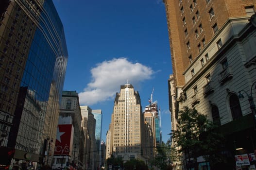 Low angle view of buildings in a city