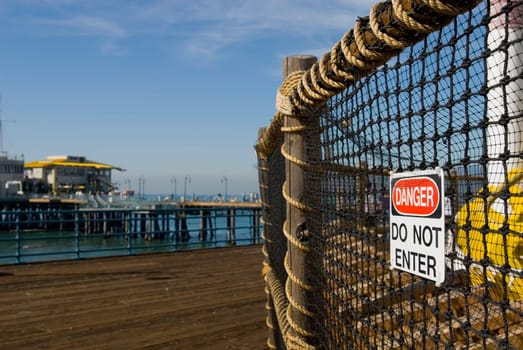 Do Not Enter sign, Santa Monica Pier