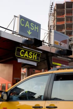 Car at a toll booth