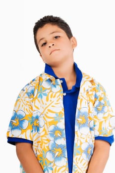 Portrait of a boy looking serious