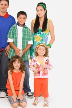Portrait of five people posing together