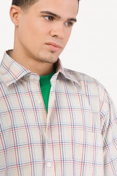 Close-up of a young man thinking