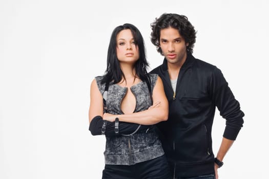 Portrait of a young couple looking confident