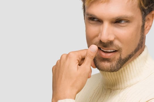 Close-up of a mid adult man smiling