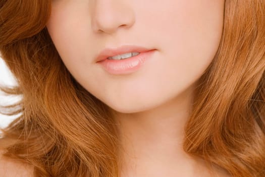 Close-up of a young woman's face