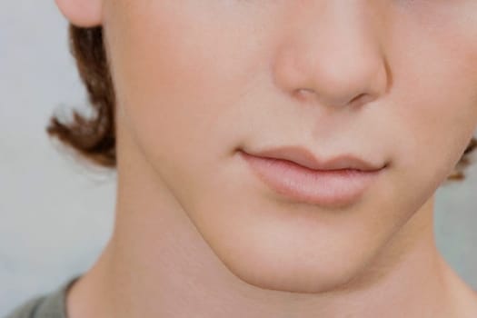 Close-up of a teenage boy