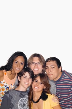 Portrait of a group of friends smiling