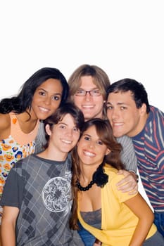 Portrait of a group of friends smiling