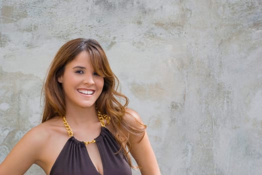 Portrait of a young woman smiling