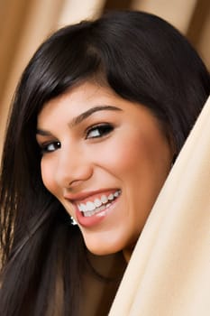 Portrait of a young woman smiling