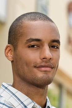 Portrait of a young man smiling