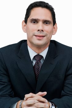 Portrait of a businessman smirking