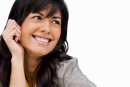 Close-up of a young woman smiling