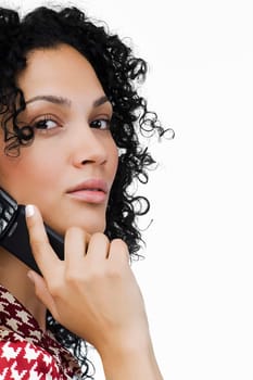 Portrait of a businesswoman using a mobile phone