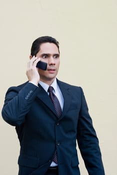 Businessman talking on a mobile phone