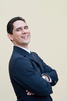 Portrait of a businessman standing with his arms crossed