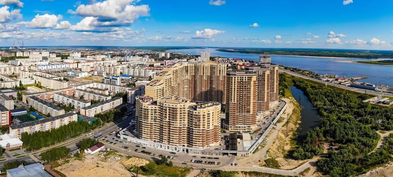Residential development from high-rise buildings. The city is an nefteyugansk, city, yugra.