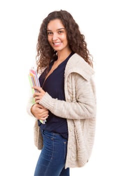 Studio shot of a beautiful student