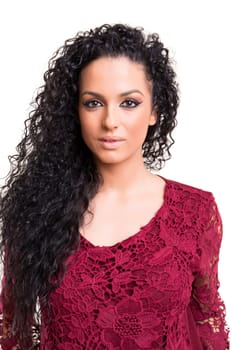 Studio shot of a beautiful young casual woman