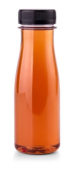 The Bottle of healthy fruit juice isolated on white background