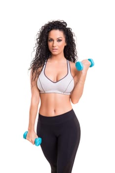 A beautiful young woman exercising - fitness concept