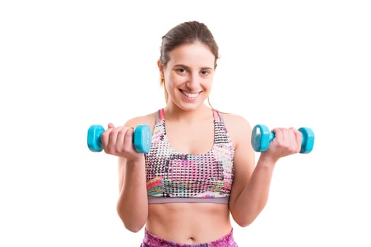 Young woman in great shape - fitness concept