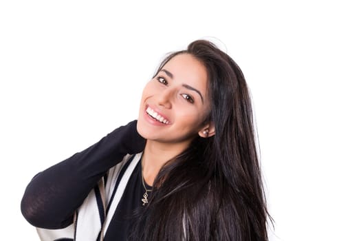 Studio shot of a beautiful young casual woman