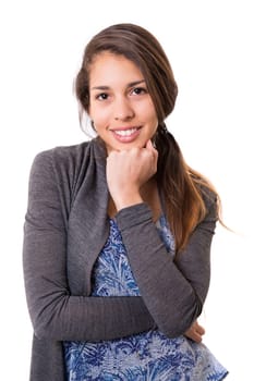 Studio shot of a beautiful young casual woman
