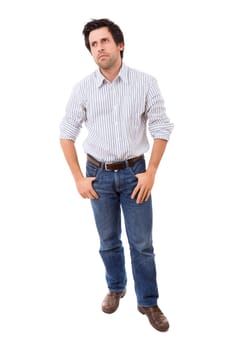 Studio picture of a casual man posing isolated