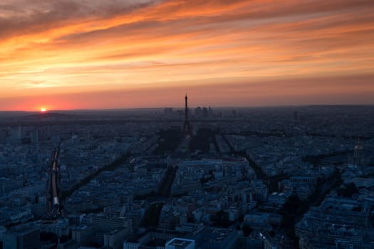 Beautiful sunset in the summer of 2016 - Paris, France