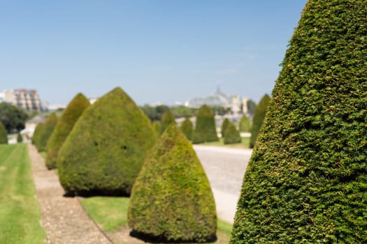 The beautiful gardens of invalides in Paris