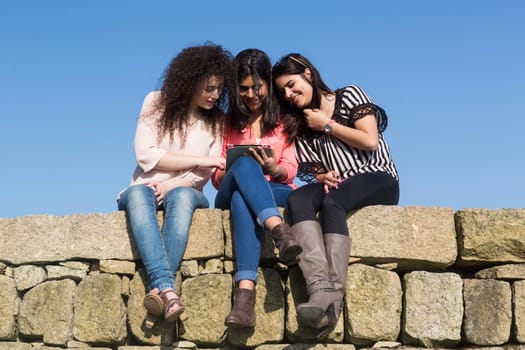 A group of students relaxing at the park