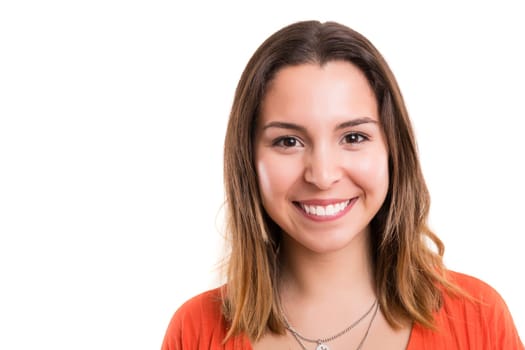 Studio shot of a beautiful young casual woman